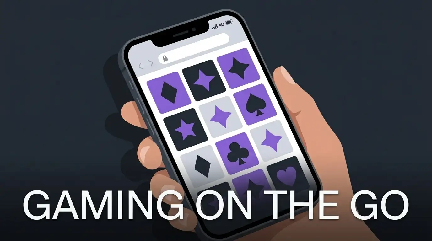 Smartphone showing a generic responsive casino browser layout